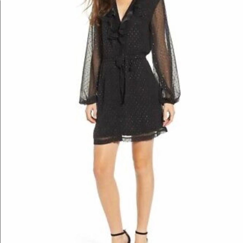 NWOT Paige Isabelle shimmer dot dress sz L